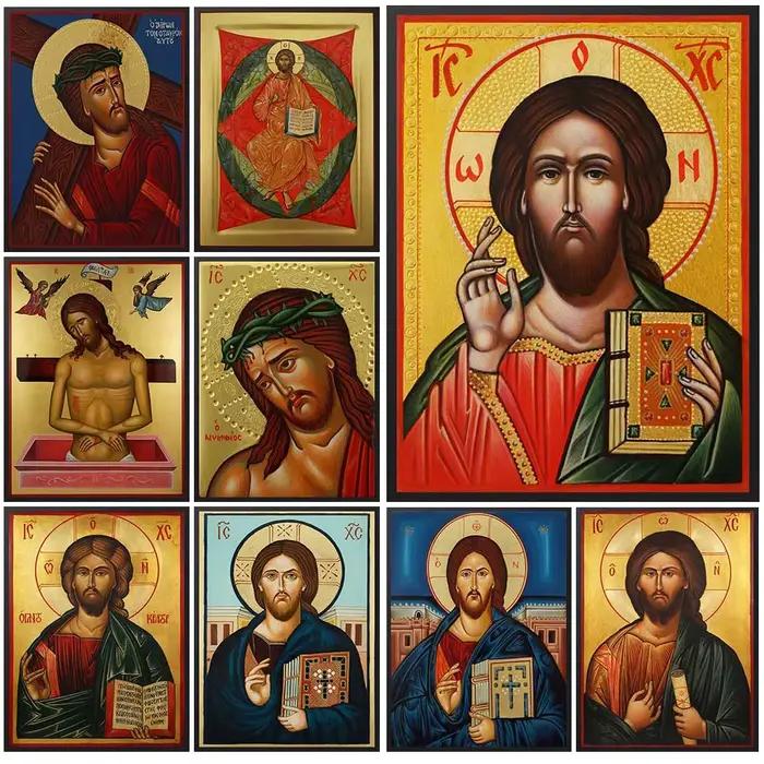 Tableau mural orthodoxe Pantocrator avec icône de la bénédiction de Christ