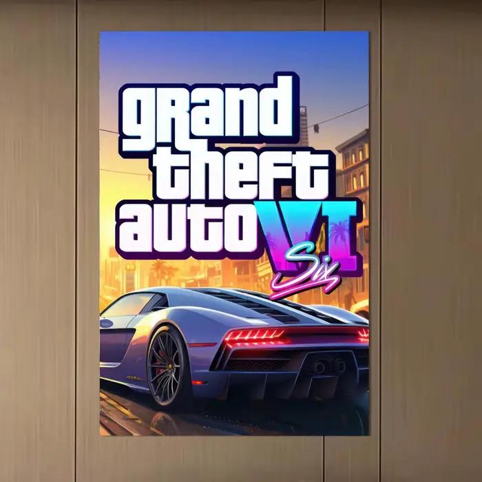 Affiche artistique et élégante du jeu G-Gta 6