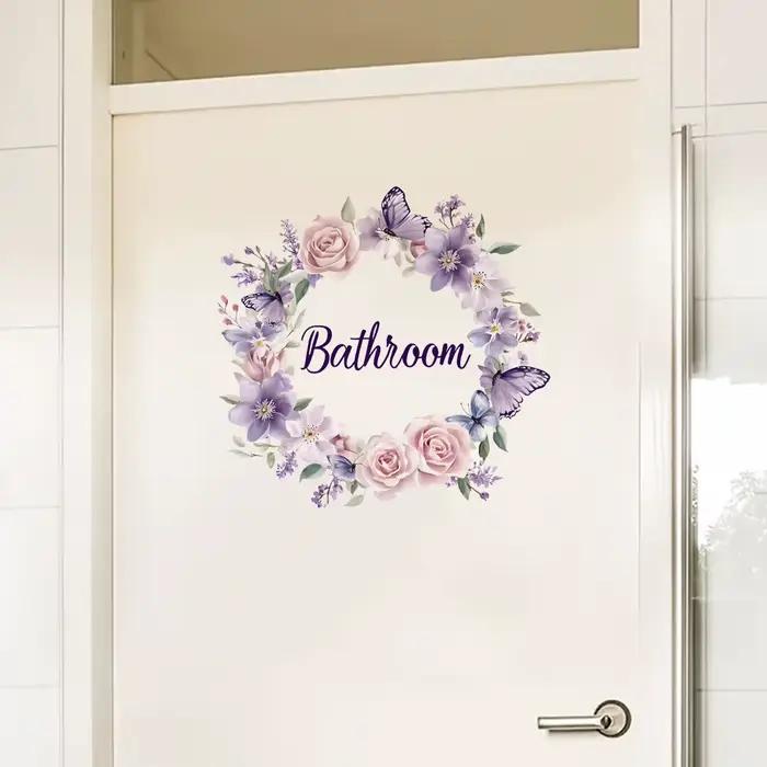 Autocollants muraux de signalisation de plantes de toilettes