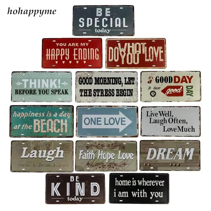 HoAviyme-Plaque décorative vintage en métal