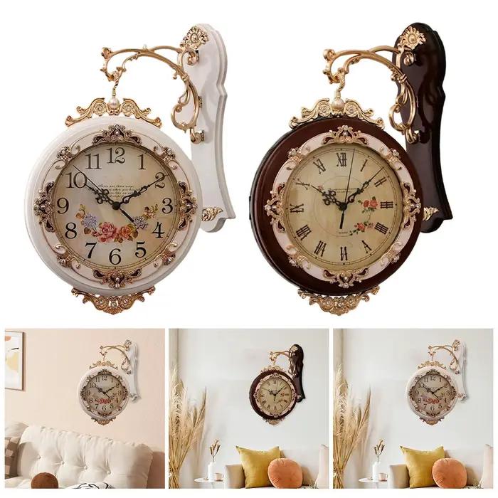 Horloge murale double face décorative