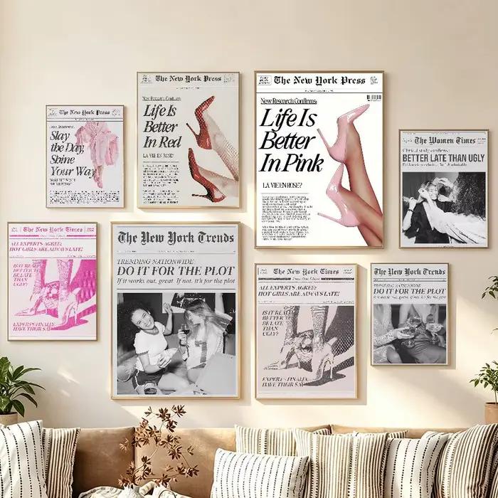 Affiche vintage style journal