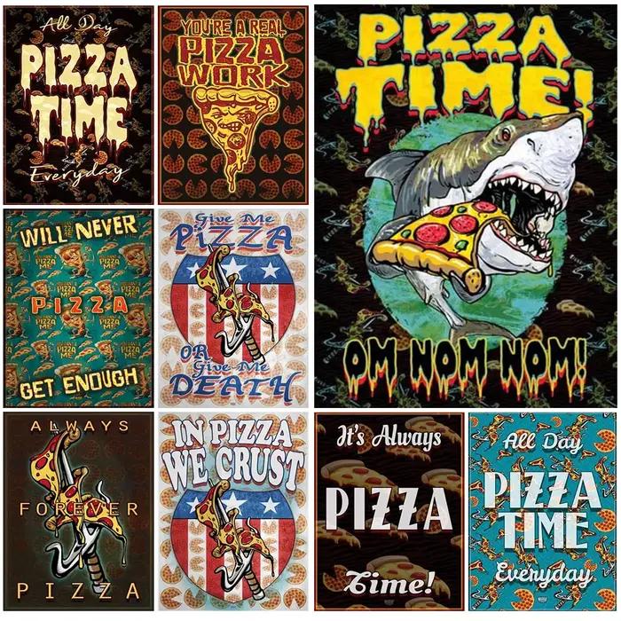 Affiches de décoration de magasin de Pizza amusantes de cuisine
