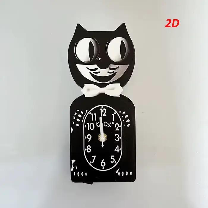 Horloge murale en forme de chat de dessin animé