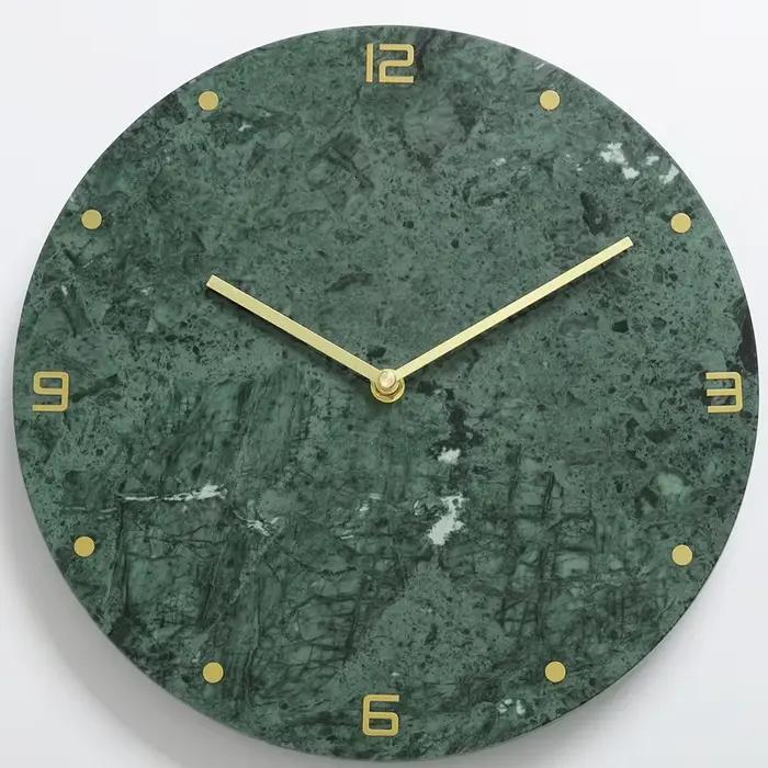 Grande horloge murale nordique en marbre naturel