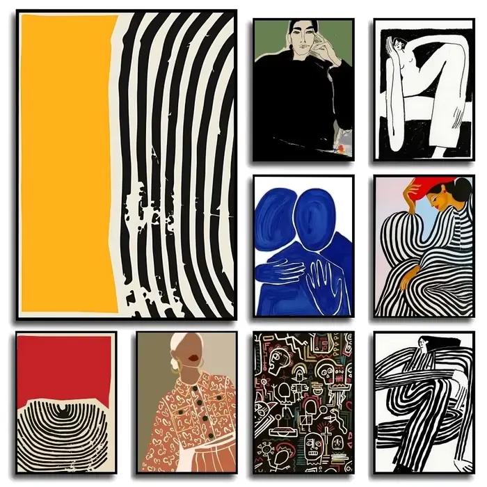 Gambar Abstrak Lind affiche sans cadre Kraft Club Bar Vintage