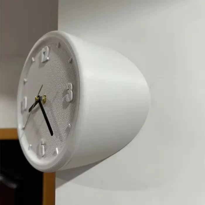 Horloge murale d'angle sans perçage, design artistique et scientifique, silencieuse, pour salon, bureau, décoration intérieure