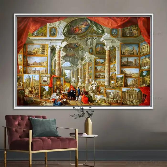 Peinture à l'huile de panthéon de la Rome antique