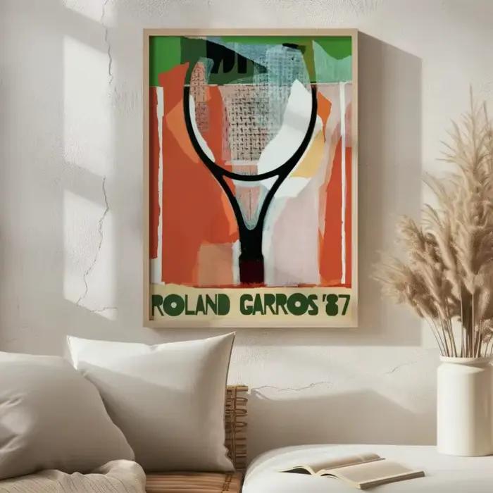 Affiche de jeu de tennis contemporaine