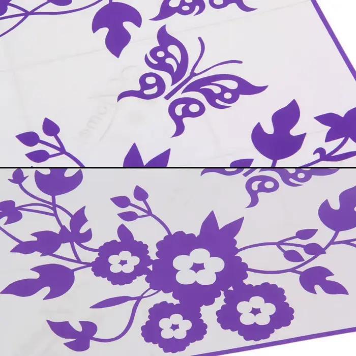 Autocollants muraux papillon et fleur pour salle de bain
