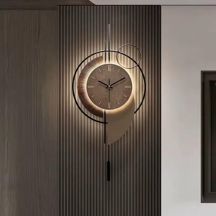 Horloge murale haut de gamme 2025 nouveau modèle avec lumières