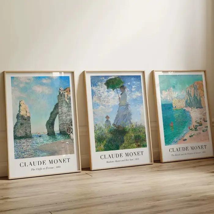 Affiches d'art abstrait classique scandinave de Claude Monet