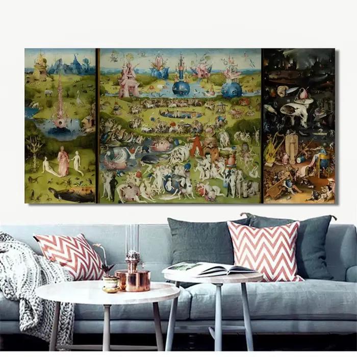 Peinture à l'huile du jardin des délices terrestres