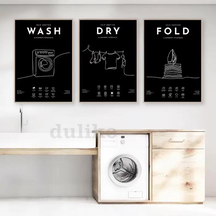 Affiche de guidage des symboles d'entretien du linge