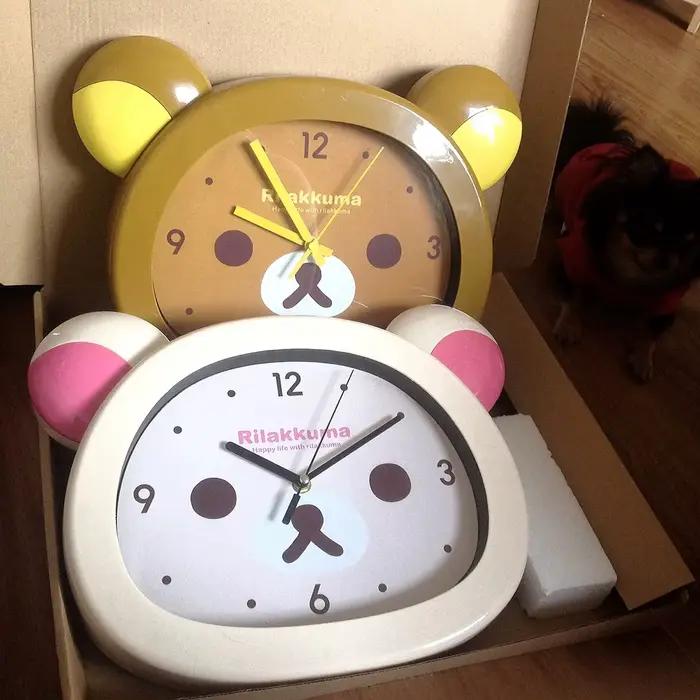 Horloge Murale à Quartz de Dessin Animé Rilakkumas Ours