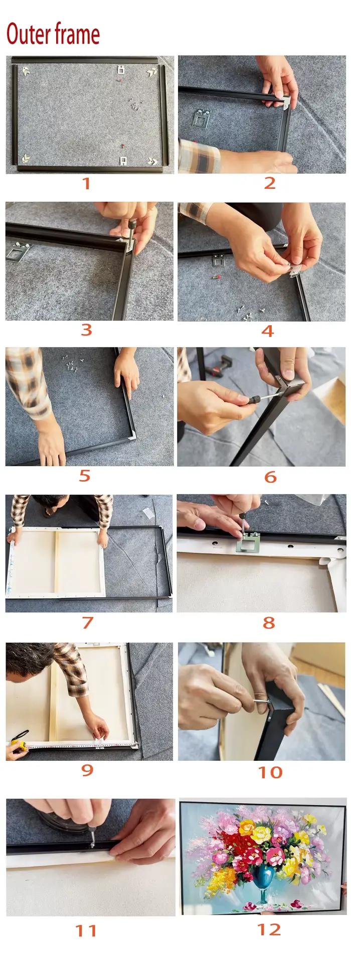 Grands cadres en aluminium pour peinture