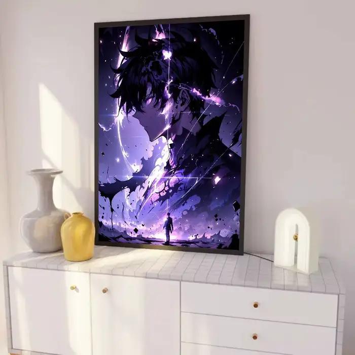 Affiches auto-adhésives imperméables Manga S-solos Anime L-Leveling