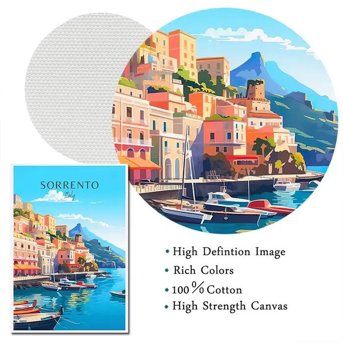Affiche de voyage en ville d'italie