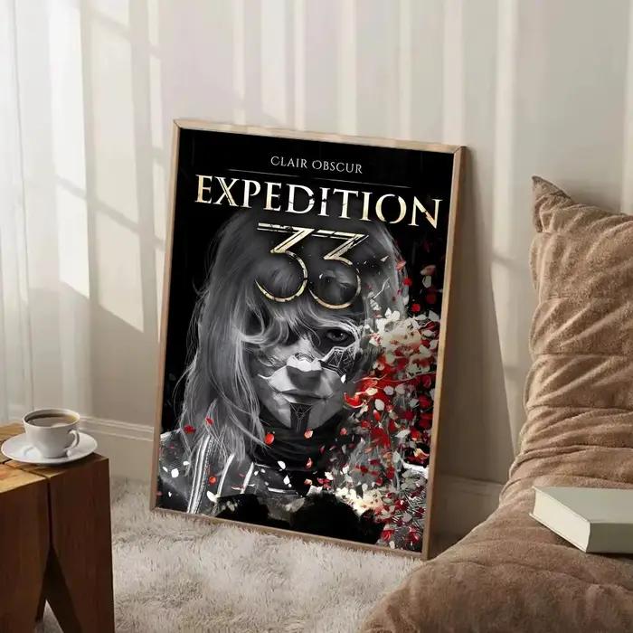 Affiche murale C-Clair O-Obscur Expedition 33 Dark Fantasy Game