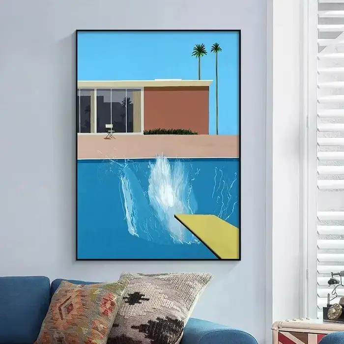 Affiches sur toile d'exposition de David Hockney