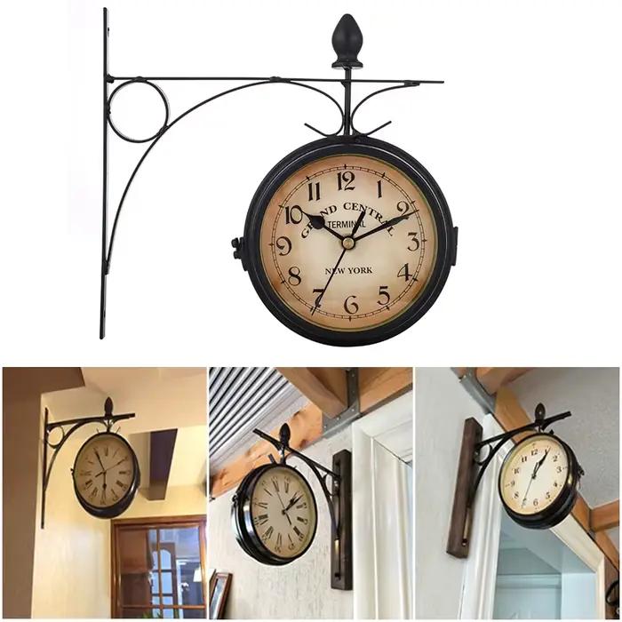 Horloge murale double face imperméable