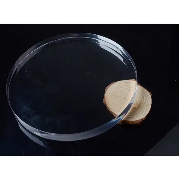 Personnalisation ronde de méthacrylate de verre de feuille de plastique organique de disque de panneau acrylique clair de plexiglas