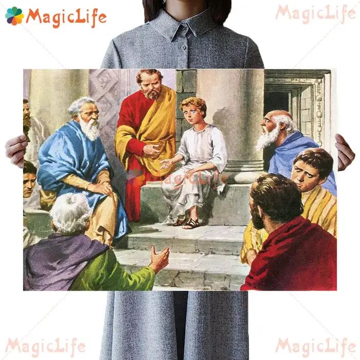 Affiche de prière de croix de Religion vierge marie