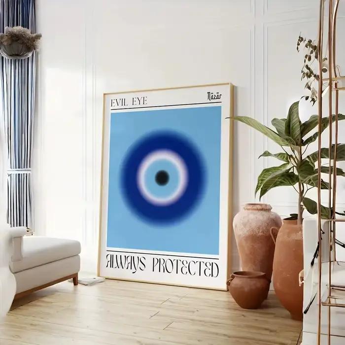Affiche d'art mural abstraite mauvais œil sans cadre