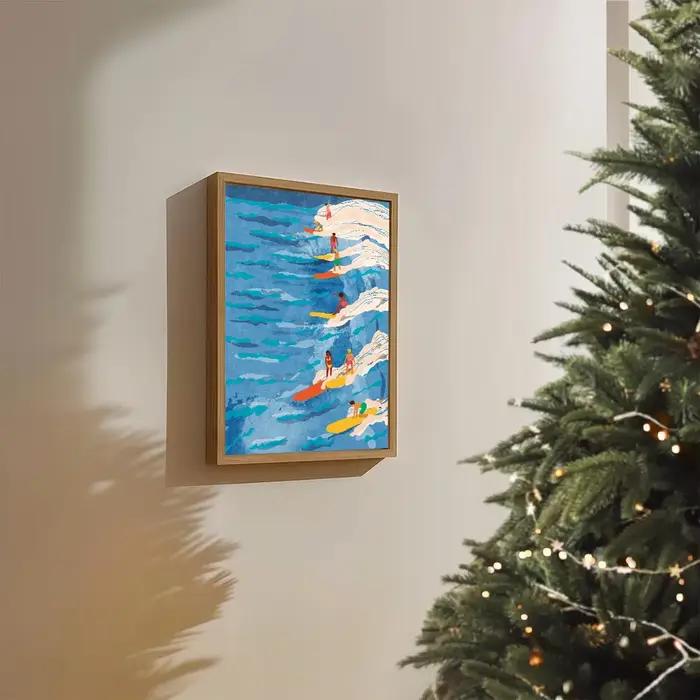 Affiche colorée de surf imprimée
