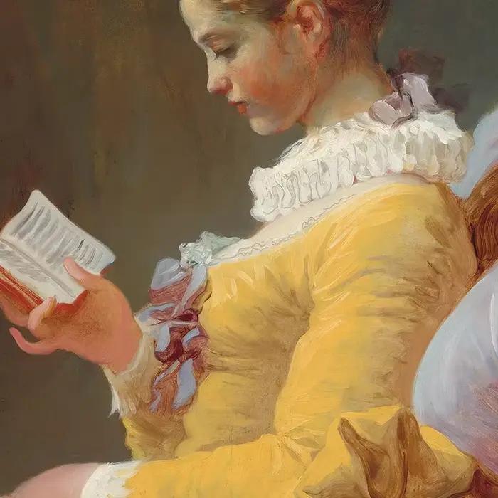 Fille lecture Vintage peinture à l'huile sur toile affiches Antique femme lecteur Portrait Art impression filles chambre bureau maison décoration murale