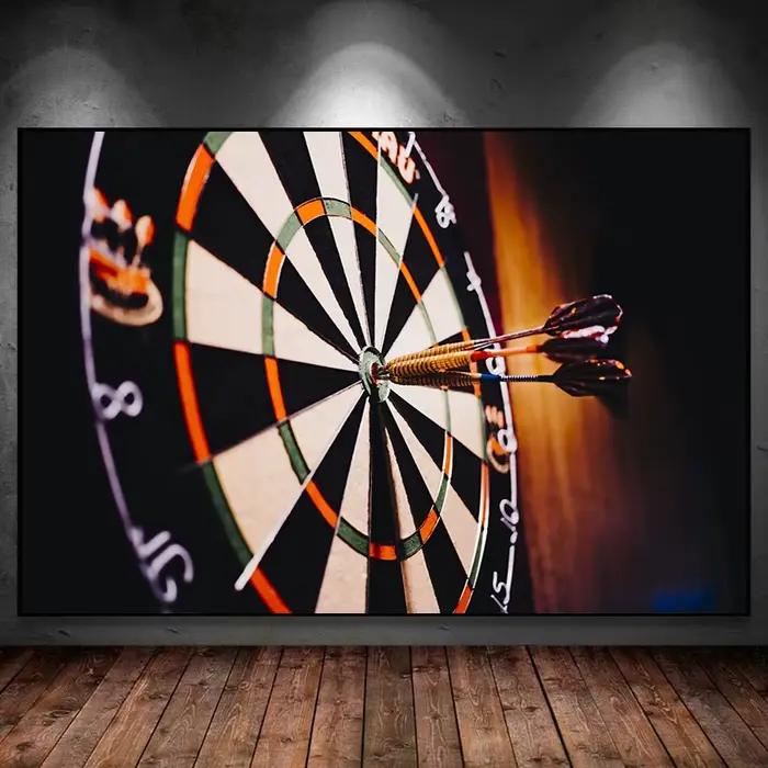 Salle de jeux Art Mural Fléchettes Jeu Art Toile Peinture
