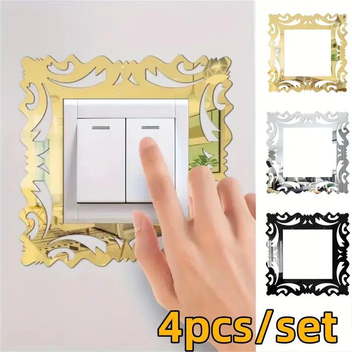 4 pièces 15X15cm interrupteur autocollant décor à la maison Stickers muraux