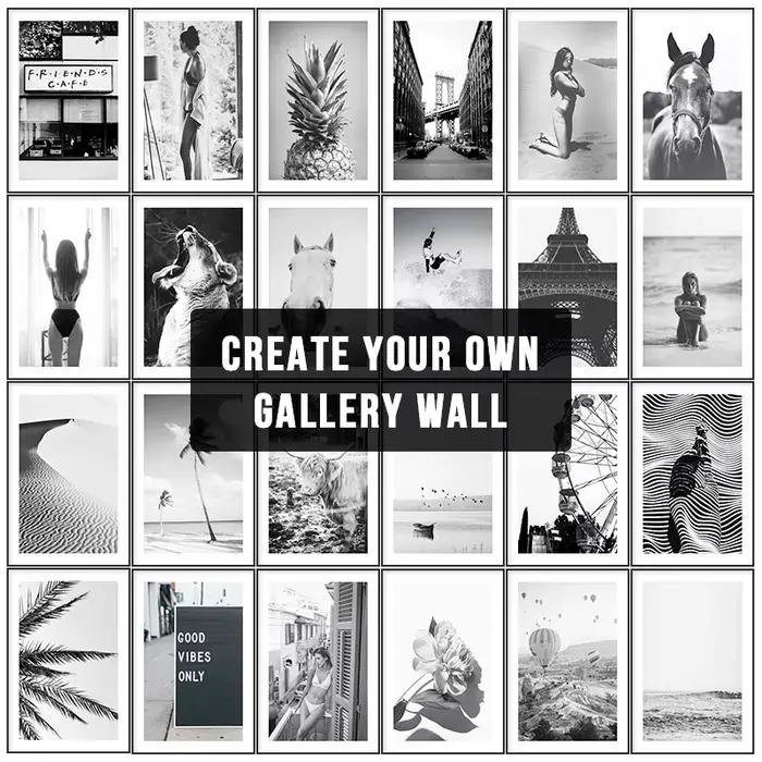 Poster deco tableau decoration mural Affiche de film nordique noir et blanc