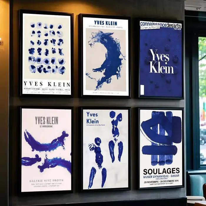 Yves Klein – affiche de galerie d'exposition bleue