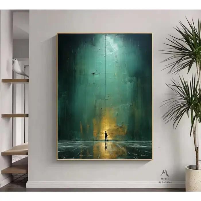 Peinture minimaliste verte