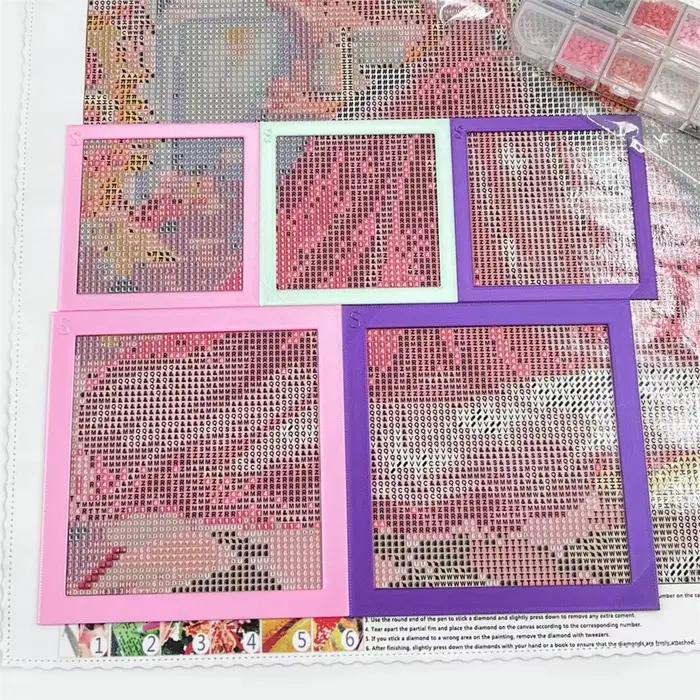 Cadre de peinture diamanté léger, 2 pièces, cadre auxiliaire pour la peinture diamantée, pour les amateurs d'artisanat, cadeau pour adultes débutants