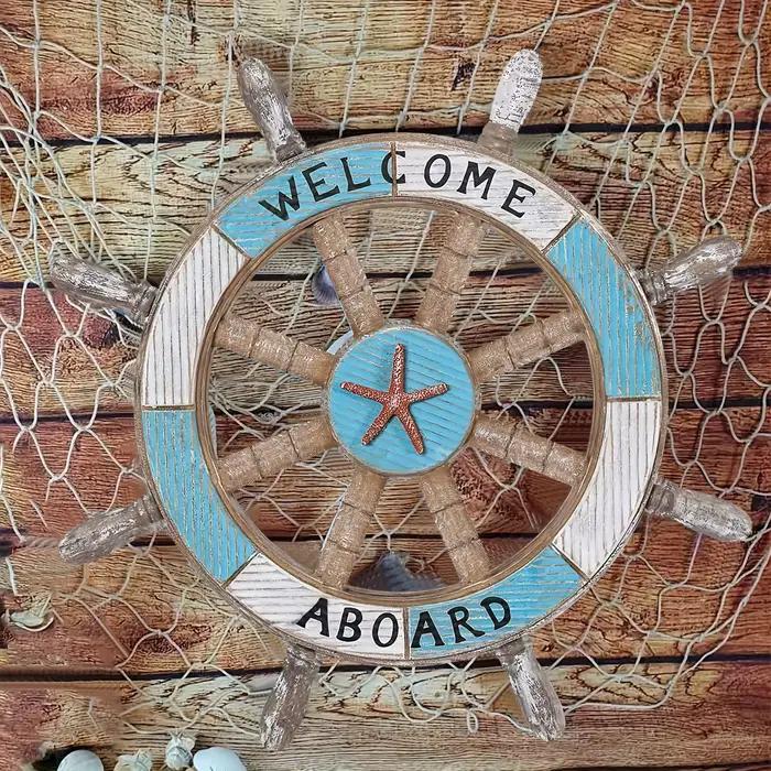 1 ensemble de décorations murales nautiques en bois sur le thème de l'océan