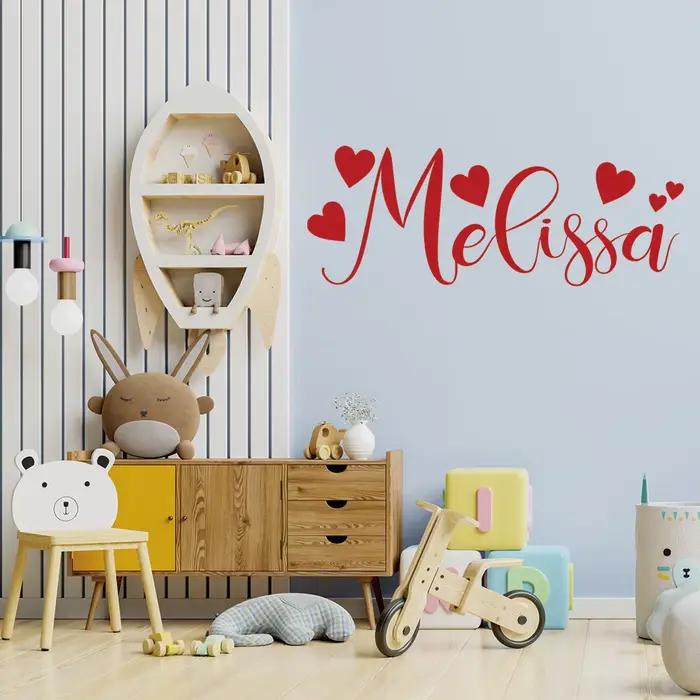 Autocollant personnalisé avec nom, en vinyle imperméable, décoration de maison, accessoires de décoration de mariage, 1 pièce
