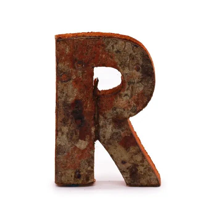 Rustic Bark Letter   - R  - 7cm