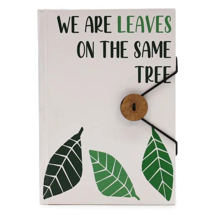 Small Notebook with strap - Leaves on the same tree