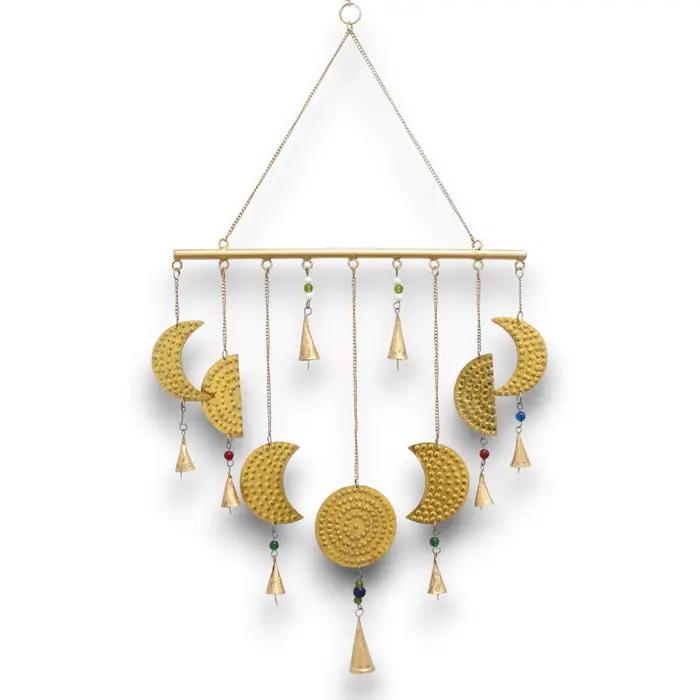 Indian Chimes - Brass Moon Phases Chimes - 43x40cm