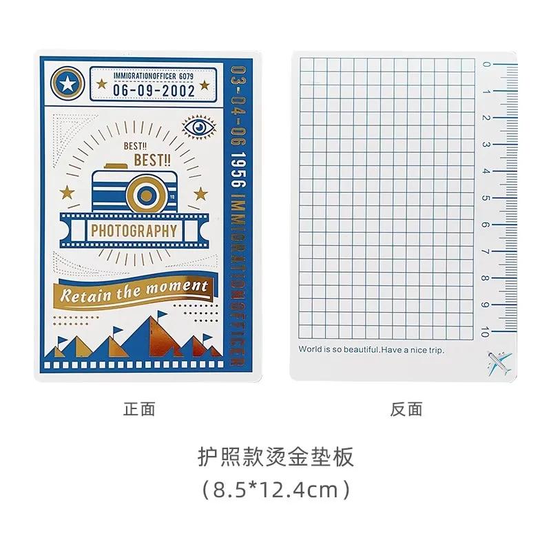 Tapis d'écriture multifonctionnel pour carnet de voyage, avec règle à grille, planificateur, Journal