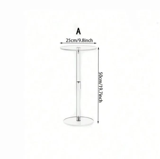 Table basse transparente, coin simple, créatif et élégant, plusieurs petites tables rondes modernes,