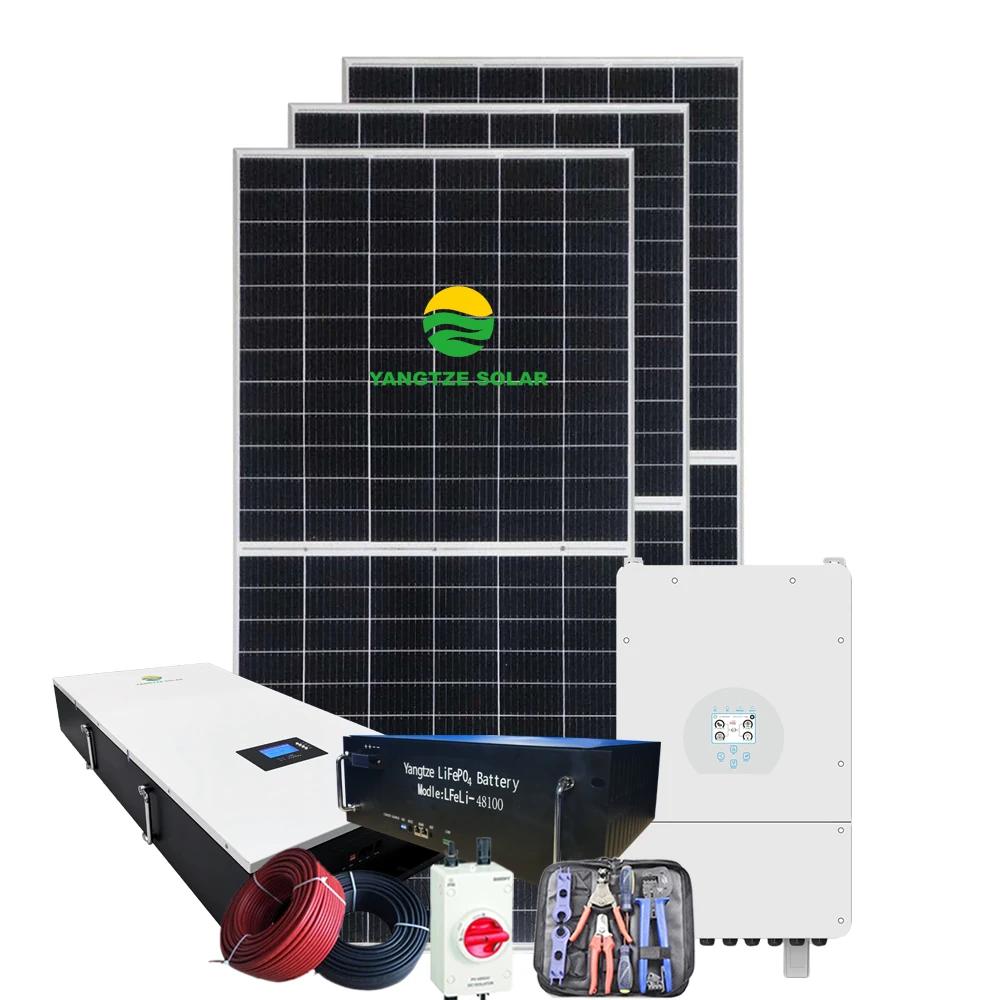 Panneaux solaires hybrides pour maison, garantie 25 ans, conception complète, kit hybride 5 pour l'a