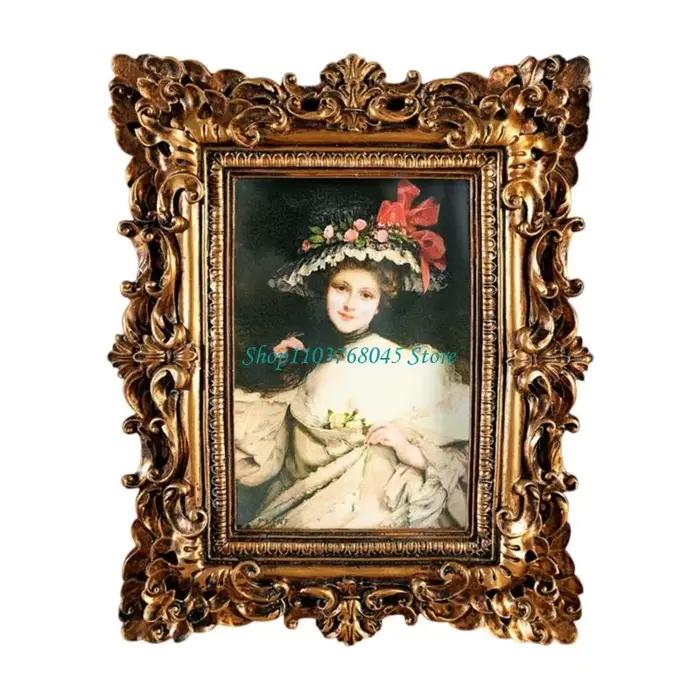 R53F – cadre Photo Vintage orné Antique, cadre Photo à l'ancienne, décoration maison, galerie photos