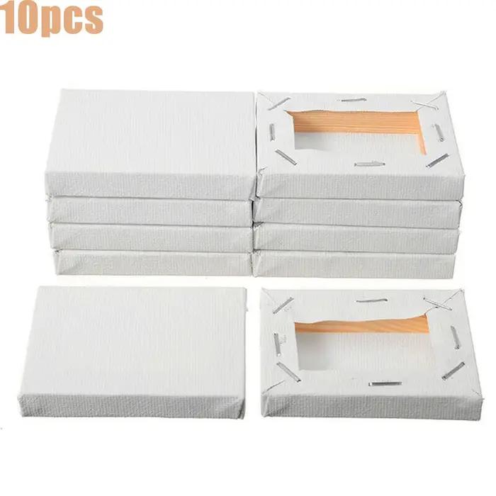 Petit cadre en bois blanc pour toile d'artiste, idéal pour peinture à l'huile et acrylique, fournitu