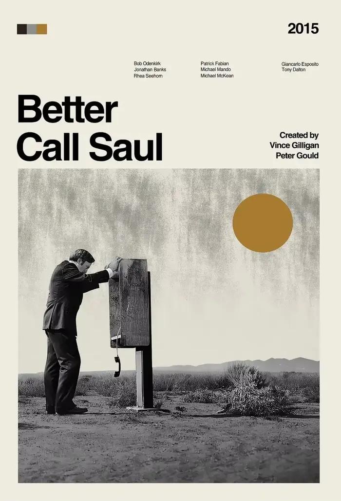 Affiche de la série télévisée moderne du film classique Better Call Saul, images d'art murales impri