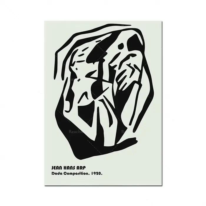 Ensemble d'impression Jean Hans Arp, ensemble d'impression minimal, ensemble d'affiches bohème, affi