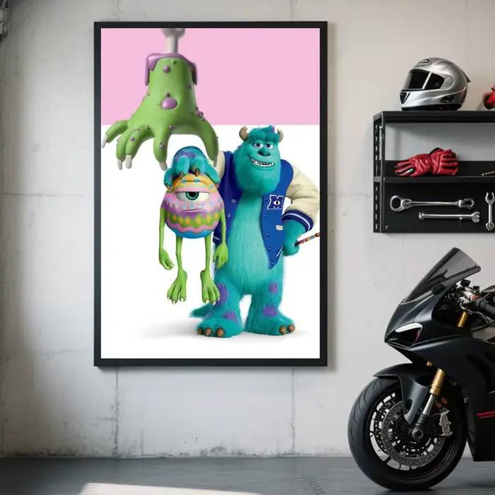 Affiche de dessin animé M-Monsters I-Inc., autocollant artistique auto-adhésif en papier imperméable