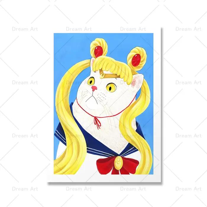 Peinture sur toile de l'artiste classique Klimt Cat Kd'appareils, affiche imprimée, art abstrait mur
